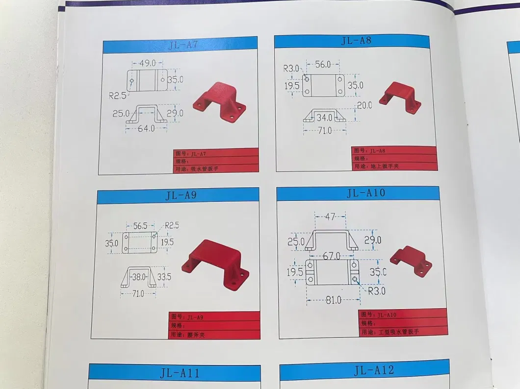 Fire Truck Accessories Plastic Fastener Suction Hose Wrench/Ground Wrench Clamp/Waist Axe Plate/Work Type Suction Hose Wrench